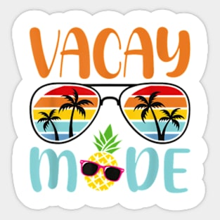 Vacay Mode Cute Vacation Summer Cruise Getaway Holiday T-Shirt Sticker